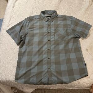 Howler Brothers Gray and Blue Plaid Airwave shirt